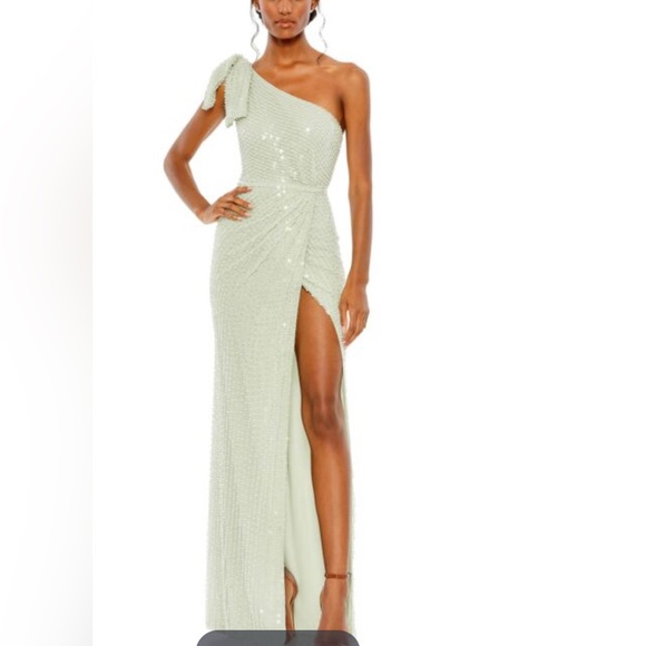 Mac Duggal Dresses & Skirts - One-Shoulder Model# 93735 Pearl Embelished Evening Gown